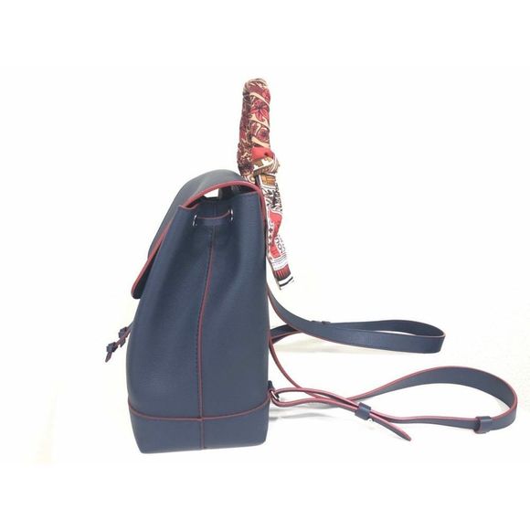 Louis Vuitton Lock Me Backpack Rucksack Leather Marine Rouge Bandeau BB - Picture 4 of 10